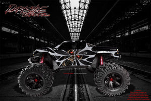 'The Demons Within' Graphics Wrap Decals Red Fits Tra3911 Oem Body Part On Traxxas E-Maxx - Darkside Studio Arts LLC.