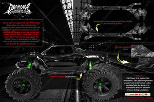 'Hell Ride' Aftermarket Printed Flames Graphics Fits Shock Towers On Traxxas X-Maxx Chassis - Darkside Studio Arts LLC.