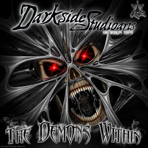 Graphics Kit For Yamaha 2009-2013 Yfz450X Yfz450R "The Demons Within"  For White Parts - Darkside Studio Arts LLC.