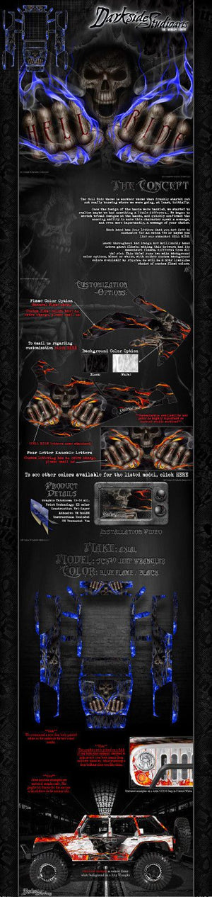 'Hell Ride' Decals Skin Hop Up Kit Fits Axial Scx10 Jeep Wrangler Body # Ax04035 - Darkside Studio Arts LLC.