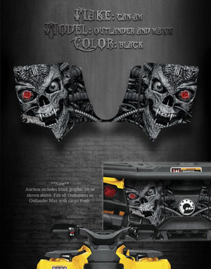 Graphics Kit For Can-Am Outlander & Max Trunk  Decal Sticker  "Machinehead" - Darkside Studio Arts LLC.
