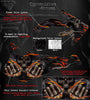 Graphics Kit For Yamaha 2009-2013 Yfz450X Yfz450R "Hell Ride" Natural / Black Wrap | Darkside Studio Arts LLC.