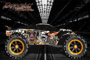 'Lucky' Graphics Wrap Kit Fits Traxxas Rustler Lexan Body # Tra3714 Orange Edition - Darkside Studio Arts LLC.