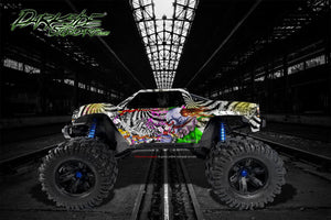 'Ticket To Ride' Graphics Wrap Fits Traxxas X-Maxx Proline Ford Raptor, Chevy Silverado, Brute Bash & Stock Body - Darkside Studio Arts LLC.