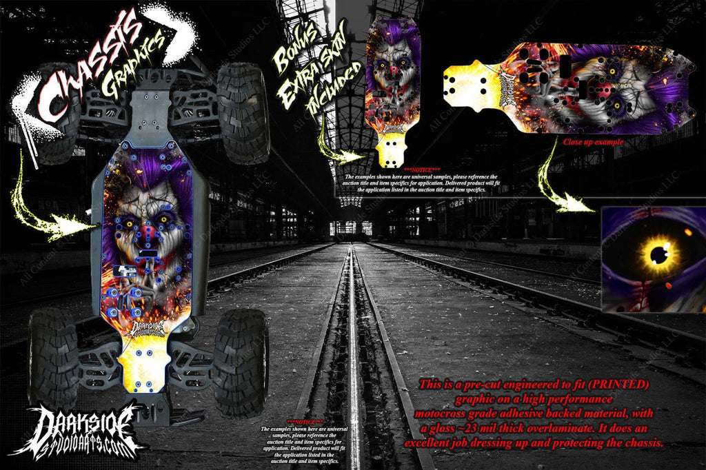 'Pyro' Chassis Wrap Hop Up Decals Fits Redcat Racing Caldera 3.0 Bs903-042 - Darkside Studio Arts LLC.