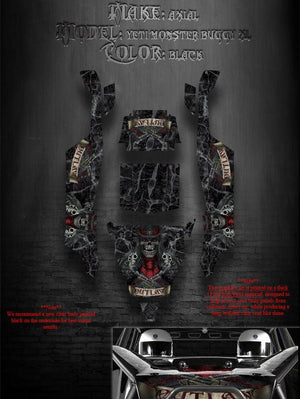 'The Outlaw' Wrap Decal Skin Kit For Axial Yeti Monster Buggy 1/8 Body # Ax31039 - Darkside Studio Arts LLC.