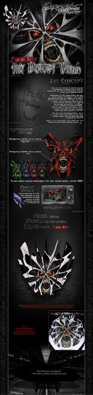 Graphics Kit For Yamaha Fzr Waverunner Gx1800 2009-16 Jetski Hood Wrap  'The Demons Within' - Darkside Studio Arts LLC.