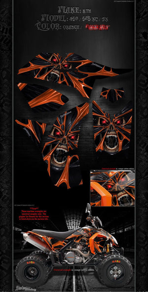 "The Demons Within" Decal Kit Fits Ktm 450Xc 525Xc 450Sx 525Sx Graphics Wrap - Darkside Studio Arts LLC.