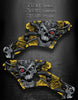 Graphics For Honda 2005-20011 Fourtrax Foreman "Machinehead" Yellow Trx500 | Darkside Studio Arts LLC.