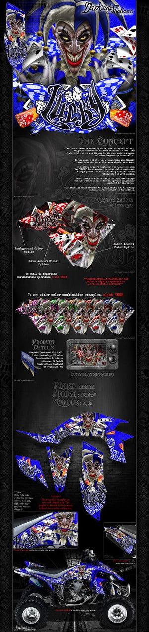 Graphics Kit For Yamaha 2004-2013 Yfz450  Wrap  "Lucky" Fits Oem Plastics - Parts - Darkside Studio Arts LLC.