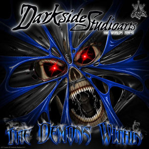 Graphics Kit For Yamaha Decals  Wrap  For Raptor 125 "The Demons Within" - Darkside Studio Arts LLC.