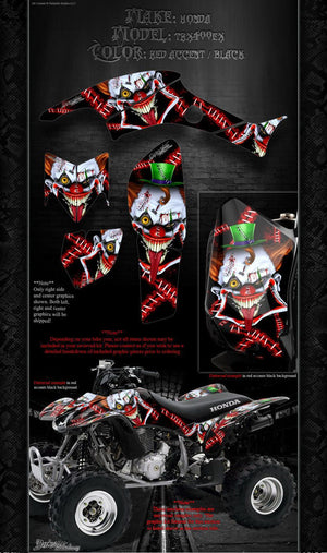 Graphics For Honda Trx400Ex 2005-2007 Wrap Decal  Set  'Stiff Upper Lip' - Darkside Studio Arts LLC.