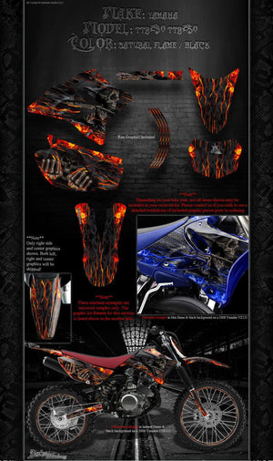 Graphics Kit For Yamaha 2005-2021 Ttr230 Ttr250 "Hell Ride"  Wrap Fits Oem Plastics - Darkside Studio Arts LLC.