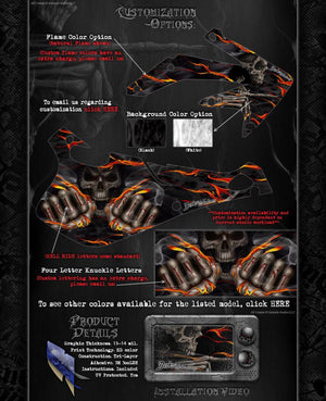 Graphics Kit For Suzuki 2004-2018 Rmz250   Wrap "Hell Ride" For Oem Parts Fenders 08 12 - Darkside Studio Arts LLC.