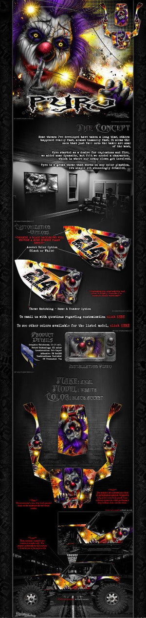 'Pyro' Graphics Wrap Hop Up Cecal Kit Fits Axial Wraith 1/10 Body Panel Set # Ax04027 - Darkside Studio Arts LLC.