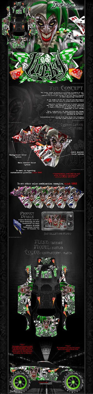 'Lucky' Graphics Wrap Kit Fits Traxxas Rustler Lexan Body # Tra3714 - Darkside Studio Arts LLC.