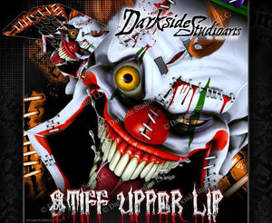 "Stiff Upper Lip" Clown Graphics Wrap Fits Ktm 2008-2011 Exc Xcw 250 300 450 525 - Darkside Studio Arts LLC.