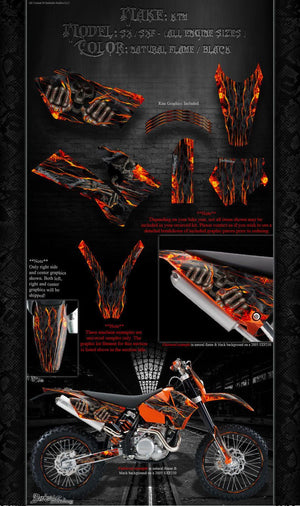 "Hell Ride" Graphics Wrap Fits Ktm 1998-2006 Sx Sxf 250 300 450 525 For Oem Part - Darkside Studio Arts LLC.