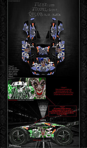 'Lucky' Joker Themed Graphics Kit Fits Losi 5Ive-T Body # Losb8105 - Darkside Studio Arts LLC.