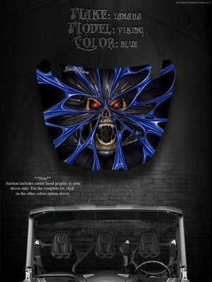 Graphics Kit For Yamaha Viking Hood Panel  Wrap  Accessories "The Demons Within" - Darkside Studio Arts LLC.