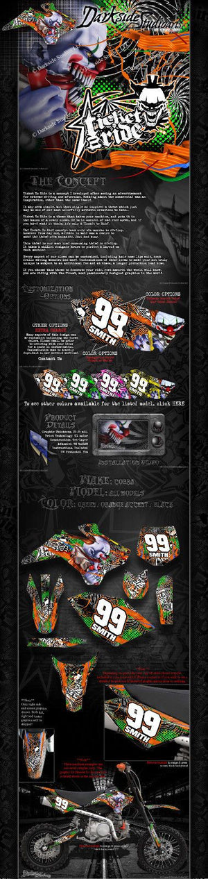 Cobra Graphics Wrap All Models 2002-2016 "Ticket To Ride" Cx50 Cx65 King Jr Sr - Darkside Studio Arts LLC.