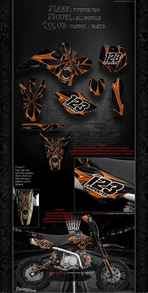 Pitster Pro Wrap All Models 2007-17 "The Demons Within" X2 X4 X5 Lxr Xjr - Darkside Studio Arts LLC.