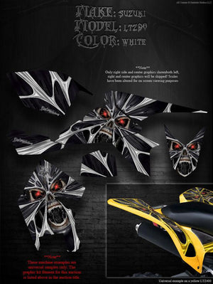 Graphics Kit For Suzuki 2007-2014 Ltz90  "The Demons Within"  For Oem Plastics - Darkside Studio Arts LLC.