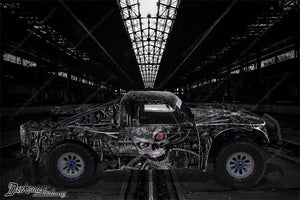 'Machinehead' Graphics Wrap Fits Losi 5Ive-T Truck Body # Losb8105 - Darkside Studio Arts LLC.