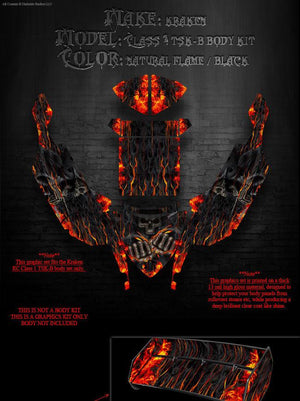 'Hell Ride' Graphics Skin Kit Fits Kraken Rc Class 1 Tsk-B Body Body # Tr630A - Darkside Studio Arts LLC.