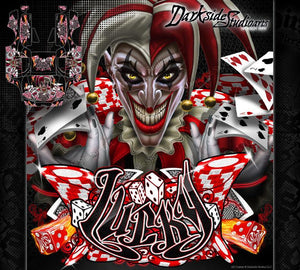 'Lucky' Themed Joker Graphics Skin Kit Fits Losi 5Ive-T Lexan Body # Losb8105 - Darkside Studio Arts LLC.
