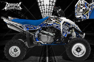 Graphics Kit For Suzuki Ltr450 Ltr450R  Wrap Decal Kit "War Machine" Fits Oem Parts Blue - Darkside Studio Arts LLC.