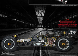Hpi Baja 5B Ss 1/5 Scale Wrap Decals Graphics "The Jesters Grin" Fits Oem Parts - Darkside Studio Arts LLC.