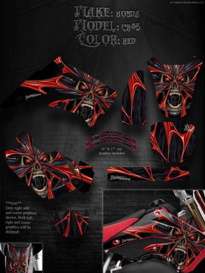 Graphics For Honda Cr85 2003-2012 2-Stroke Only  For Red Parts "The Demons Within" - Darkside Studio Arts LLC.
