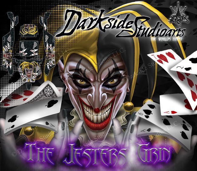 'The Jesters Grin' Wrap Decal Skin Kit For Axial Yeti Monster Buggy 1/8 Body # Ax31039 | Darkside Studio Arts LLC.