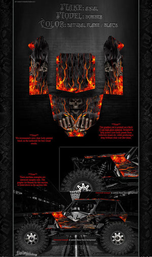'Hell Ride' Themed Body Skin Fits Axial Rr10 Bomber Panels # Ax90053 - Darkside Studio Arts LLC.
