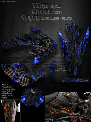 Graphics For Honda 2004-2012 Crf70 Decals Wrap "Hell Ride" Includes Rim  Set 05 09 11 - Darkside Studio Arts LLC.