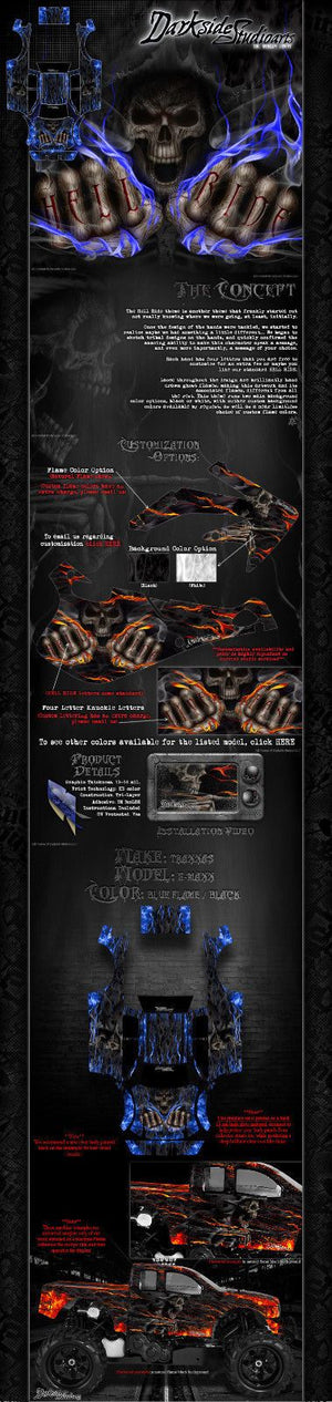 'Hell Ride' Graphics Wrap Decals Fits Tra3911 Oem Body Parts Traxxas E-Maxx - Darkside Studio Arts LLC.