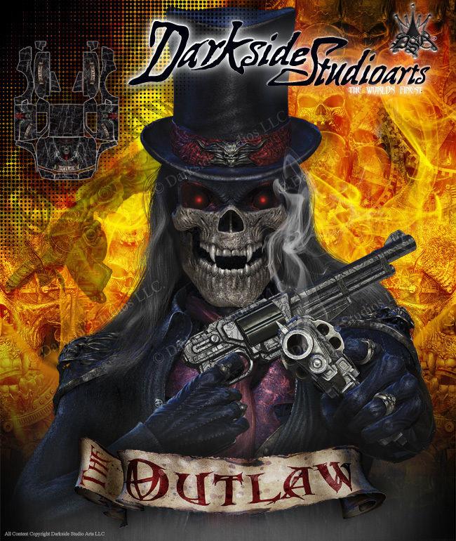 'The Outlaw' Skull Guns Themed Graphics Wrap Kit Fits Losi 5Ive-T Body # Losb8105 | Darkside Studio Arts LLC.