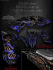 Graphics Kit For Yamaha 2009-2013 Yfz450X Yfz450R "Hell Ride" Blue / Black For Oem Parts | Darkside Studio Arts LLC.