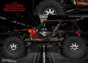 'Hell Ride' Reaper Graphics Wrap Hop Up Cecal Kit Fits Axial Wraith 1/10 Body Set # Ax04027 - Darkside Studio Arts LLC.
