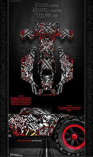 'War Machine' Themed Graphics Skin Kit Fits Arrma Kraton Body # Ar406050 - Darkside Studio Arts LLC.
