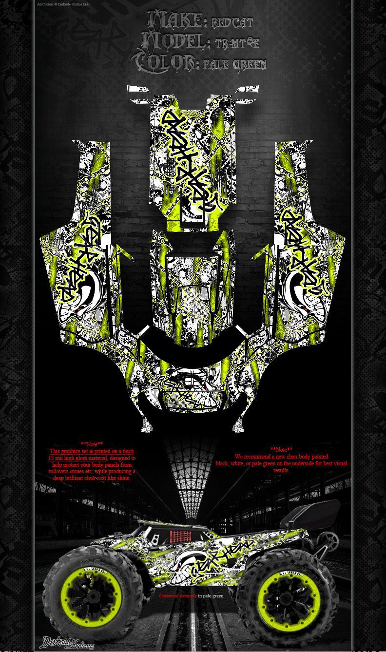 Redcat Racing Tr-Mt8E Wrap Graphics Decals 