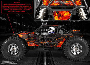'Hell Ride' Reaper Themed Graphics Wrap Skin Kit Fits Axial Yeti 1/10 Scale Body # Ax31140 - Darkside Studio Arts LLC.