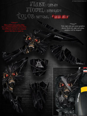 Graphics Kit For Can-Am Renegade  Decals Set "The Demons Within" Carbon Fiber Edition - Darkside Studio Arts LLC.