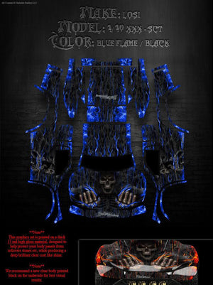 'Hell Ride' Themed Wrap Skin Fits Losi Xxx-Sct Body Panel # Losb8087 - Darkside Studio Arts LLC.