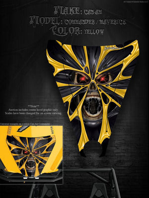 Graphics Kit For Can-Am Maverick & Commander Hood   "The Demons Within" Decals Wrap - Darkside Studio Arts LLC.