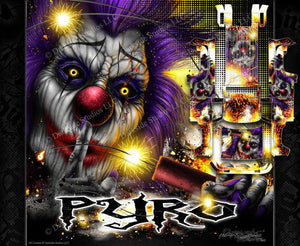 'Pyro' Themed Clown Graphics Kit Skin Hop Up Set  Fits Arrma Outcast Truck Body # Ar406086 - Darkside Studio Arts LLC.
