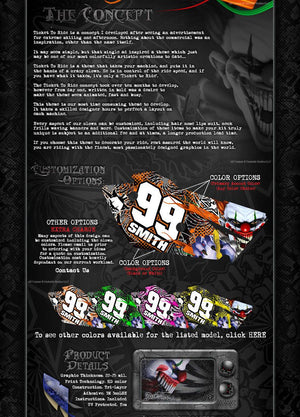 "Ticket To Ride" Graphic Wrap Decals Fits Ktm 1998-2006 Sx Sxf 250 300 450 525 - Darkside Studio Arts LLC.