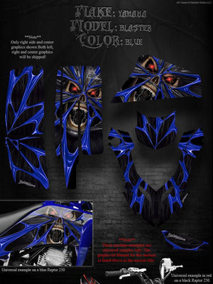 Graphics Kit For Yamaha Blaster 2003-2006  "The Demons Within" Wrap  For Oem Plastics - Darkside Studio Arts LLC.
