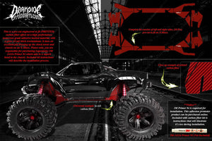 'Carbon Fiber' Printed Graphics Fits Shock Towers On Traxxas X-Maxx 6S 8S Chassis - Darkside Studio Arts LLC.
